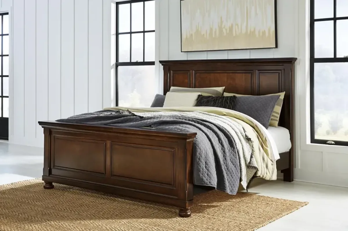 Ashley Porter California King Panel Bed Rustic Brown Millennium