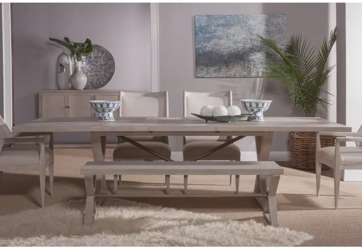 Artistica Home by Lexington Cohesion Program Ringo 88 Inch Rectangular Wood Dining Table White Washed