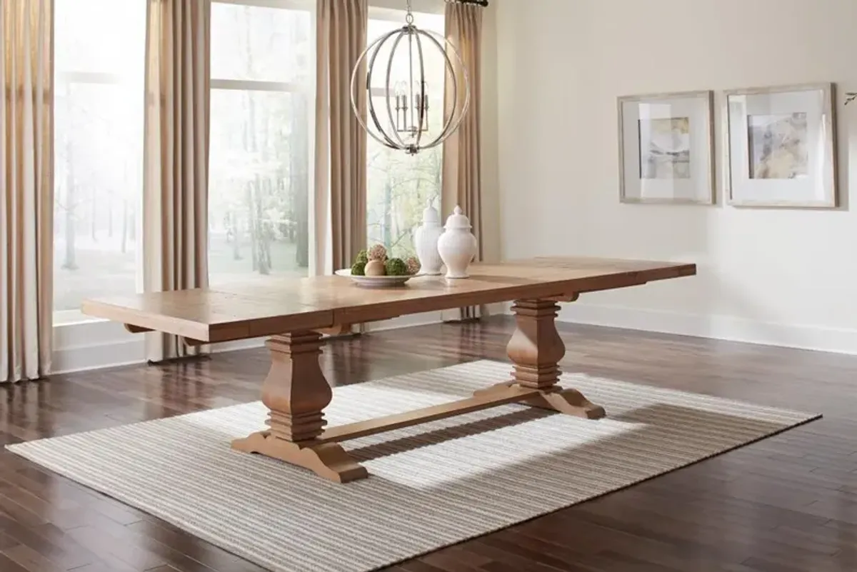 Coaster Florence 126 Inch Extension Dining Table Rustic Honey