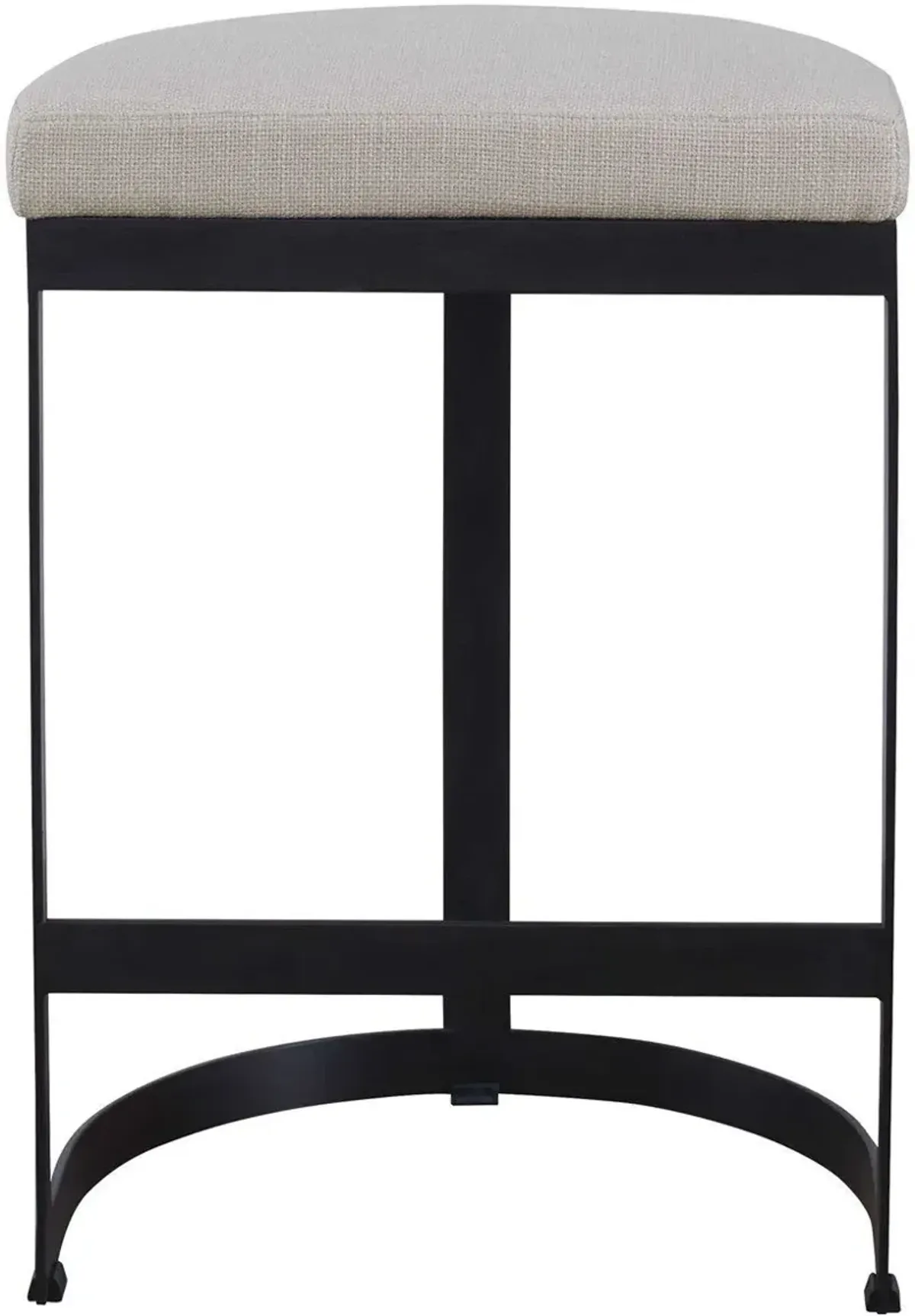 Uttermost Ivanna Matte Black Iron Counter-Height Stool