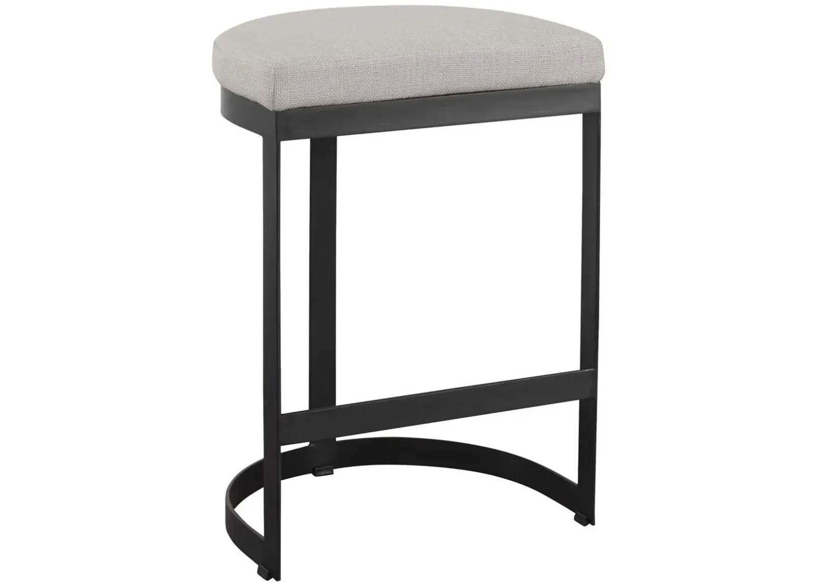 Uttermost Ivanna Matte Black Iron Counter-Height Stool