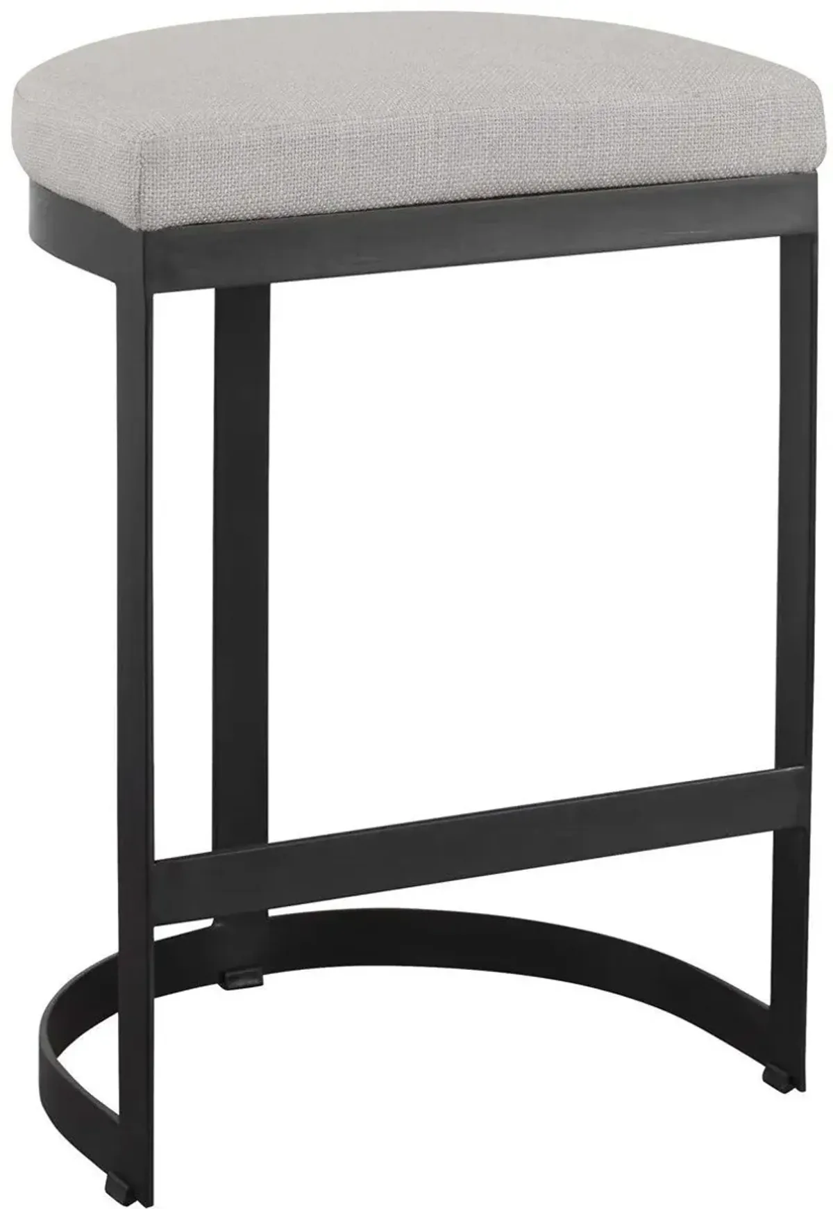 Uttermost Ivanna Matte Black Iron Counter-Height Stool