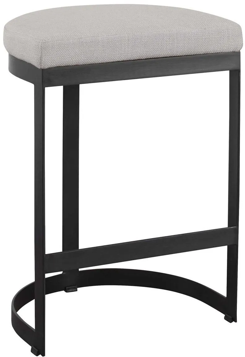 IVANNA MATTE BLACK IRON COUNTER HEIGHT STOOL