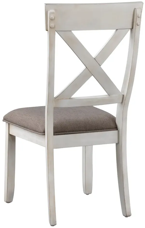 LANDINGS UPHOLSTERED DINING SIDE CHAIRS WITH CROSS BACK DESIGN