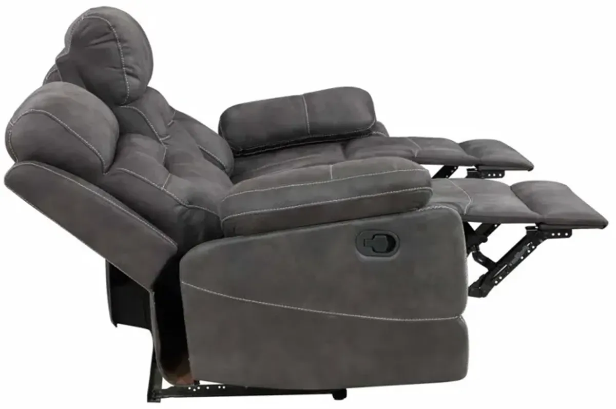 Steve Silver Rudger Manual Reclining Sofa Gray