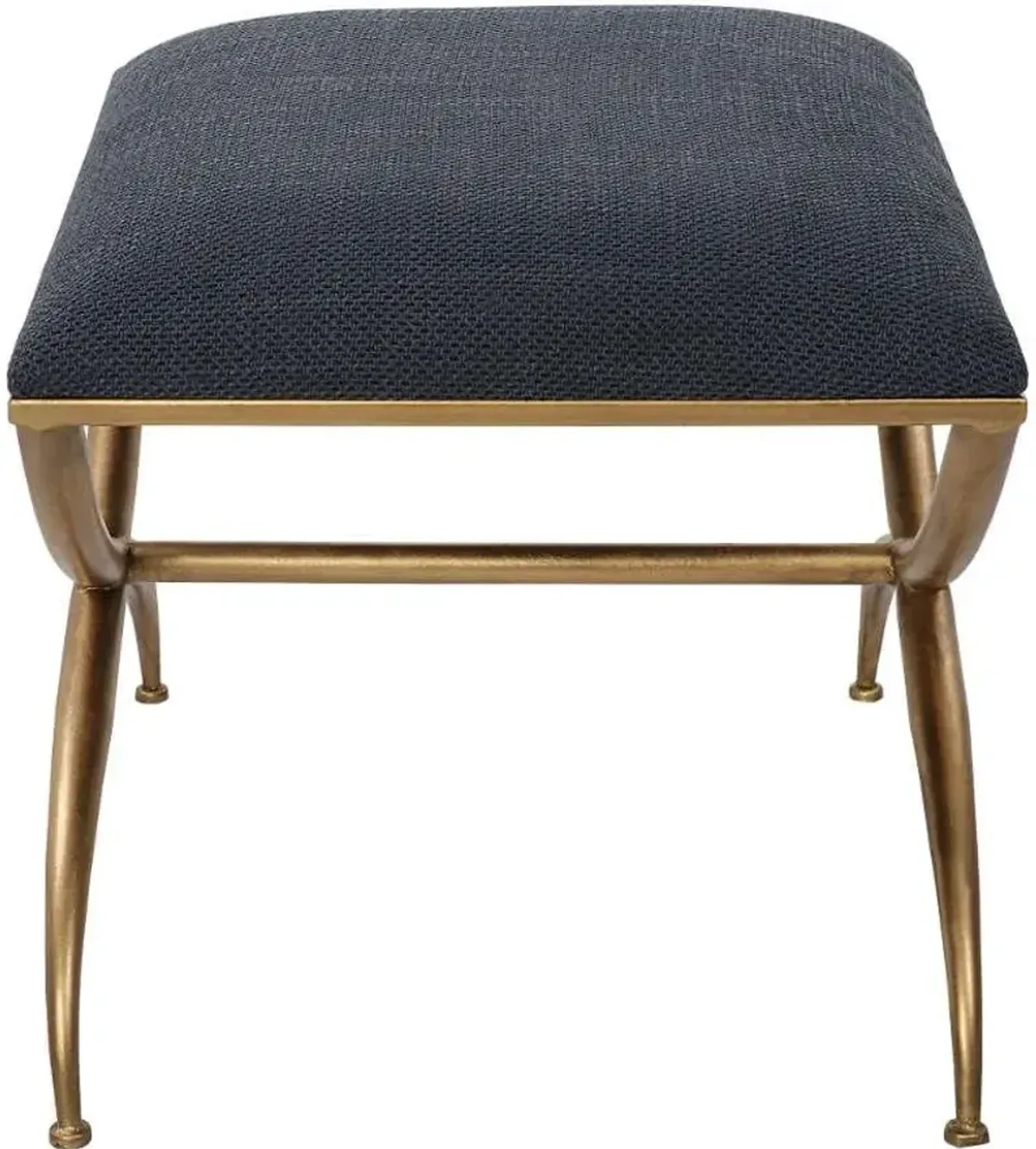 Uttermost Crossing Gold/Navy Small Bench