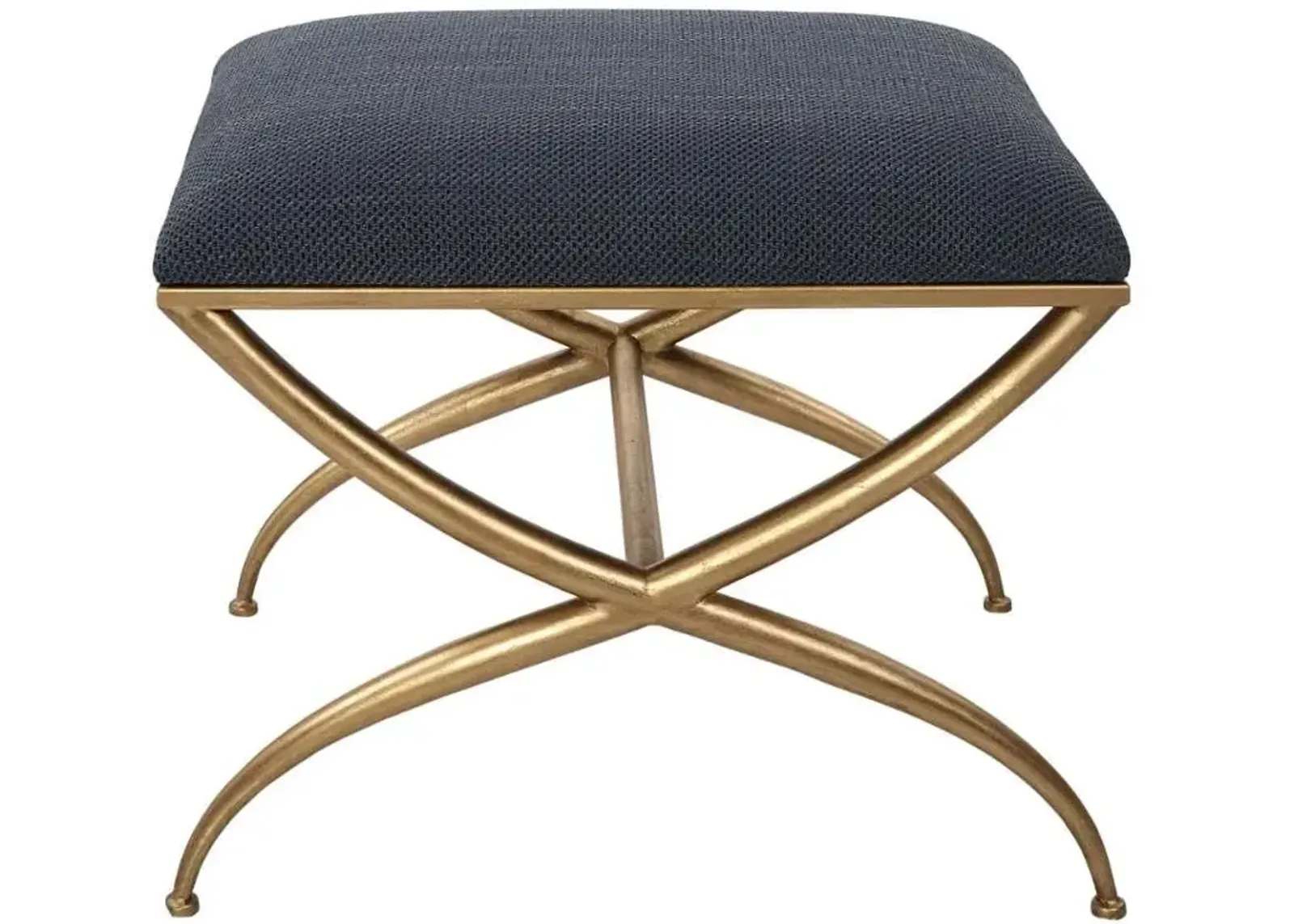 Uttermost Crossing Gold/Navy Small Bench