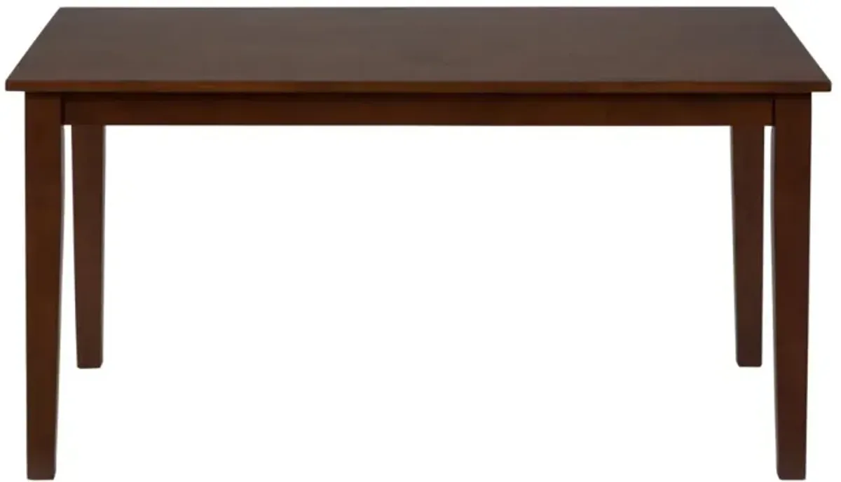 SIMPLICITY RECTANGLE DINING TABLE CARAMEL