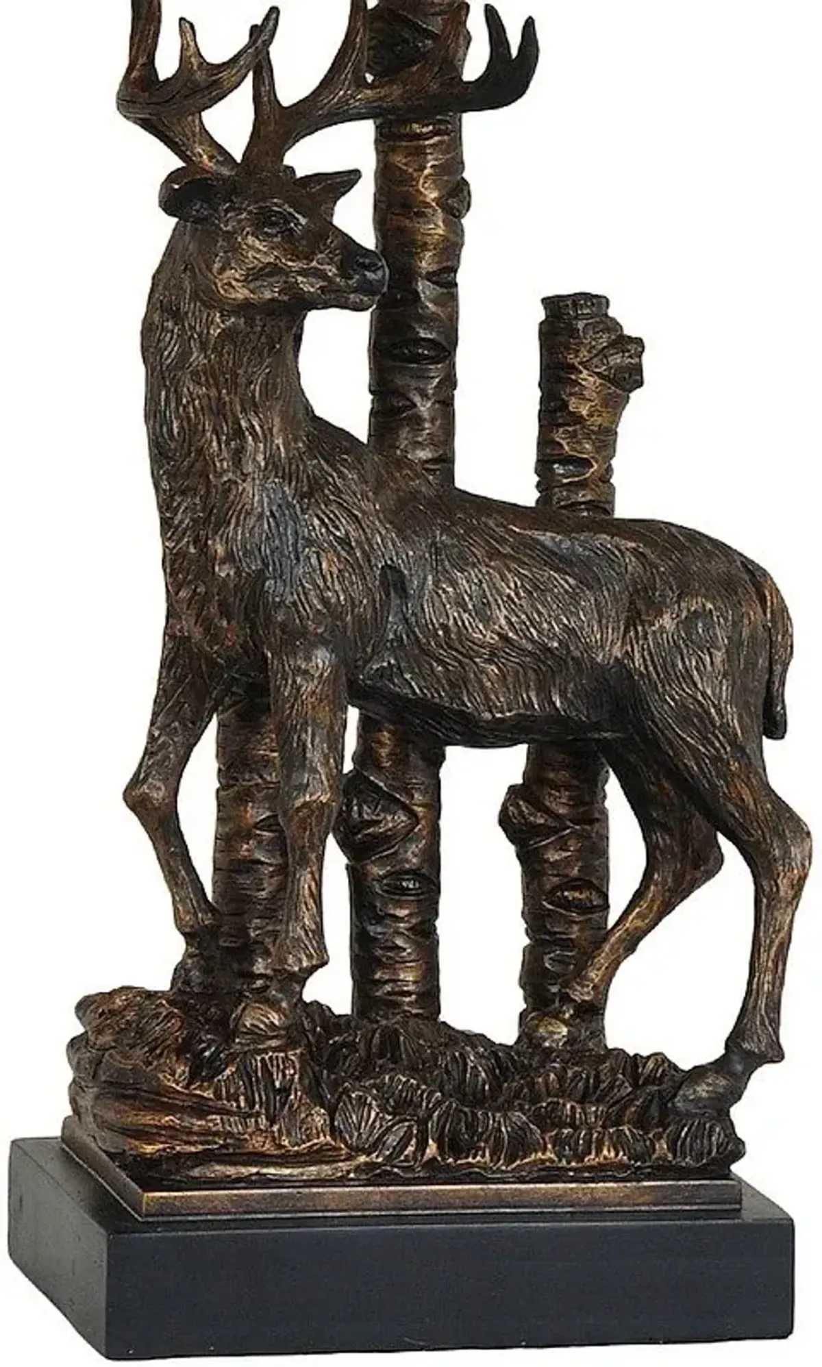 Crestview Deer Resin Bronze Table Lamp