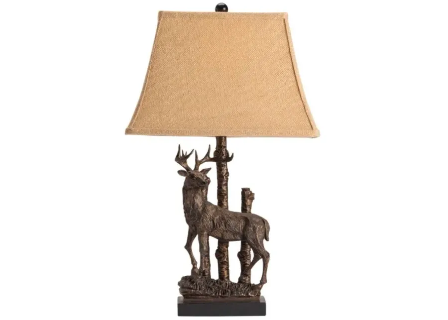 DEER RESIN BRONZE TABLE LAMP