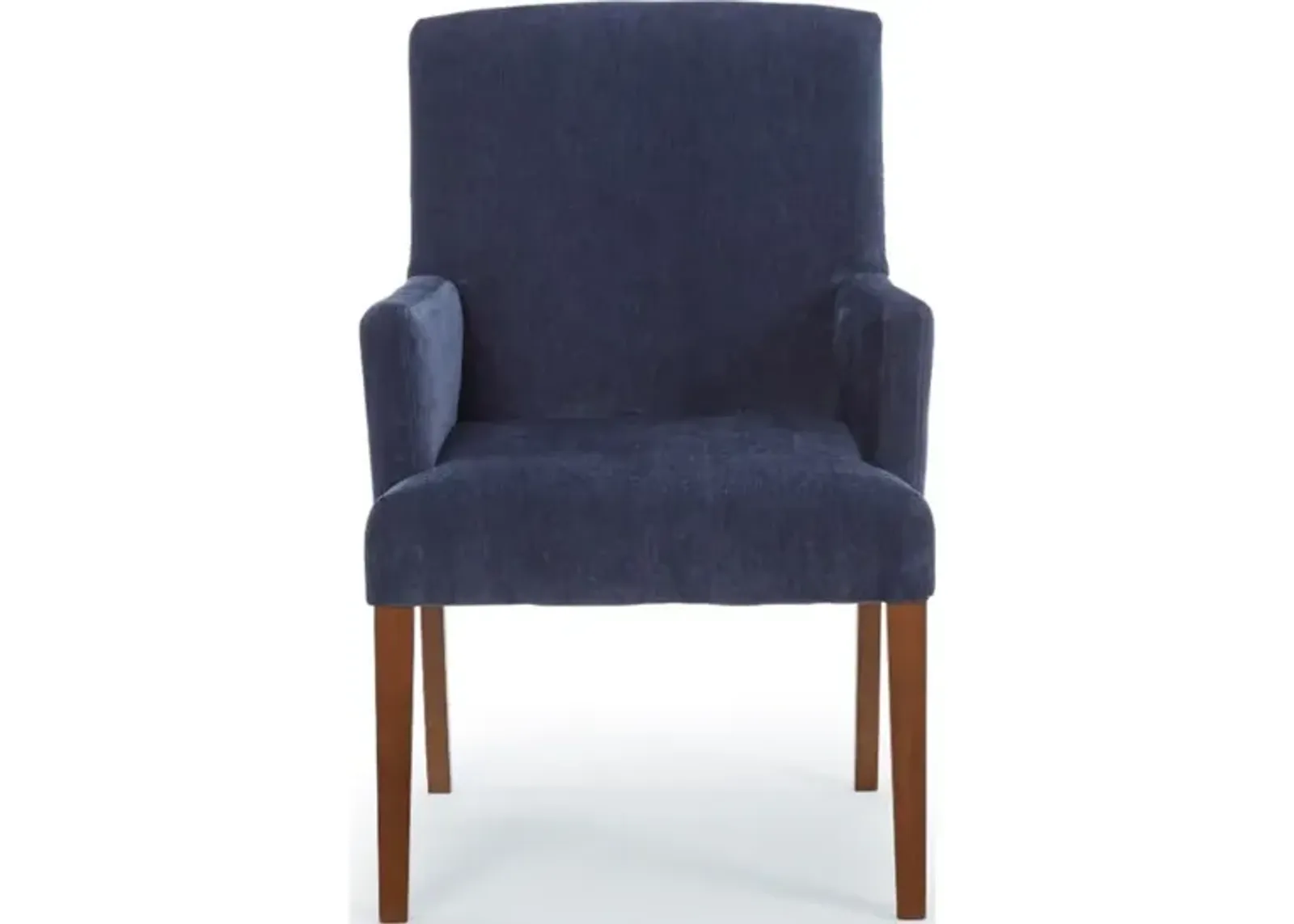 FURNISHINGS DENAI FABRIC ARM CHAIR - KENLEY INDIGO