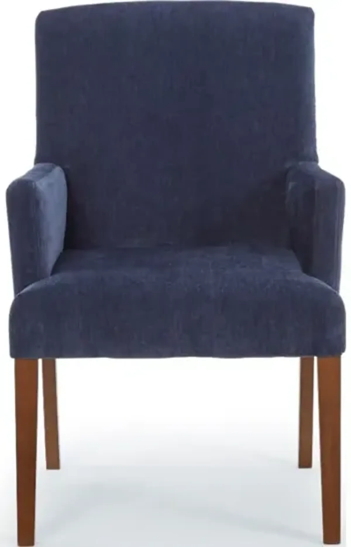 FURNISHINGS DENAI FABRIC ARM CHAIR - KENLEY INDIGO