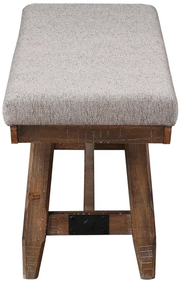 Steve Silver Riverdale Driftwood Upholstered Bench
