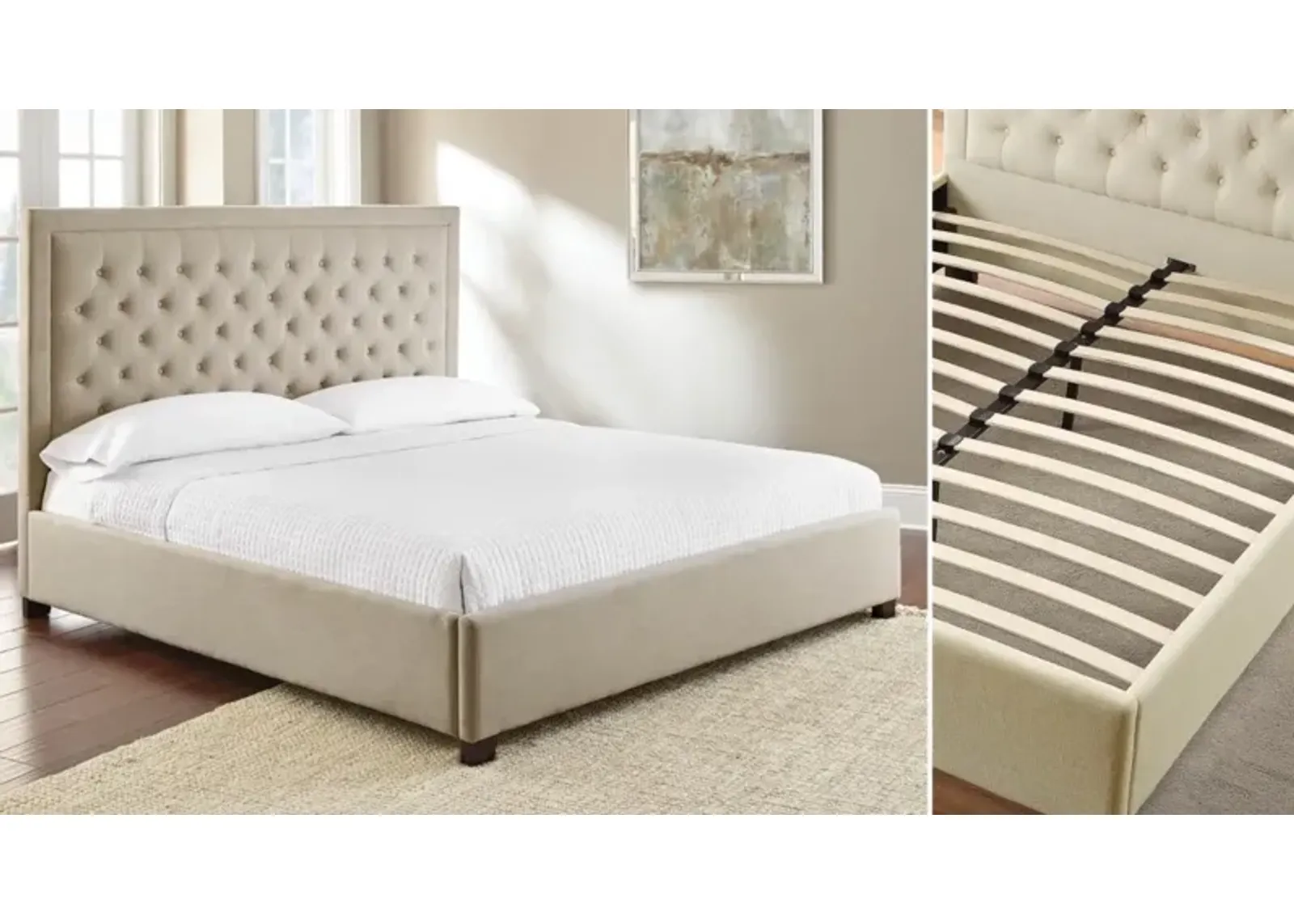 Steve Silver Isadora Queen Bed in Cream