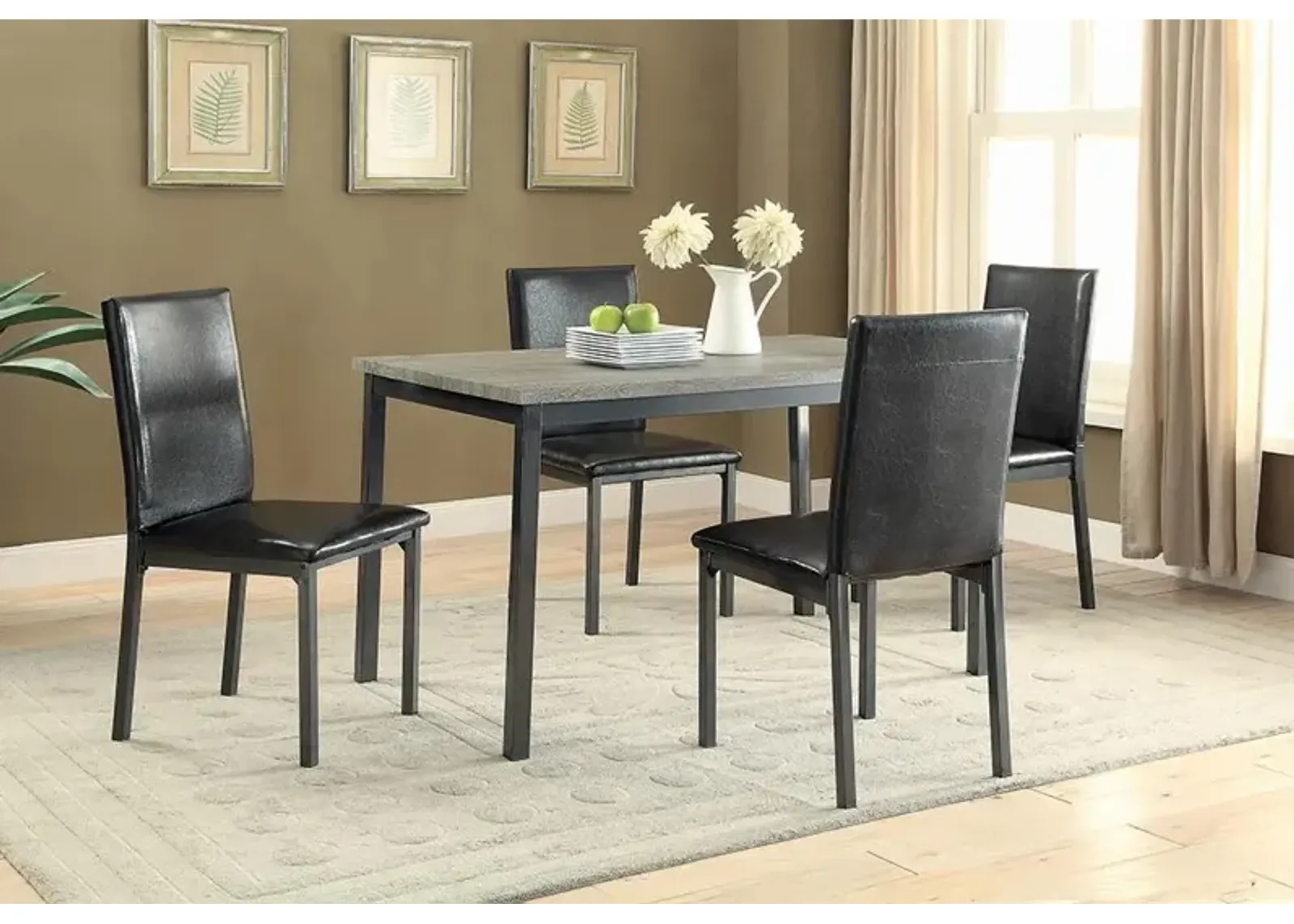 Coaster Garza Upholstered Dining Side Chair Black