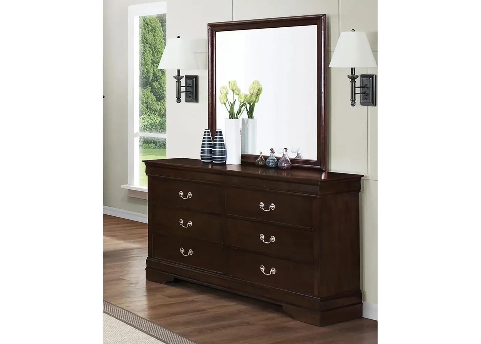 Coaster Louis Philippe Dresser Mirror Cappuccino