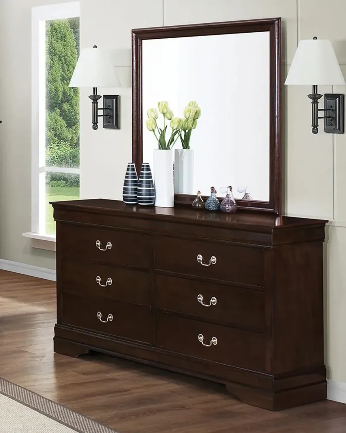 Coaster Louis Philippe Dresser Mirror Cappuccino