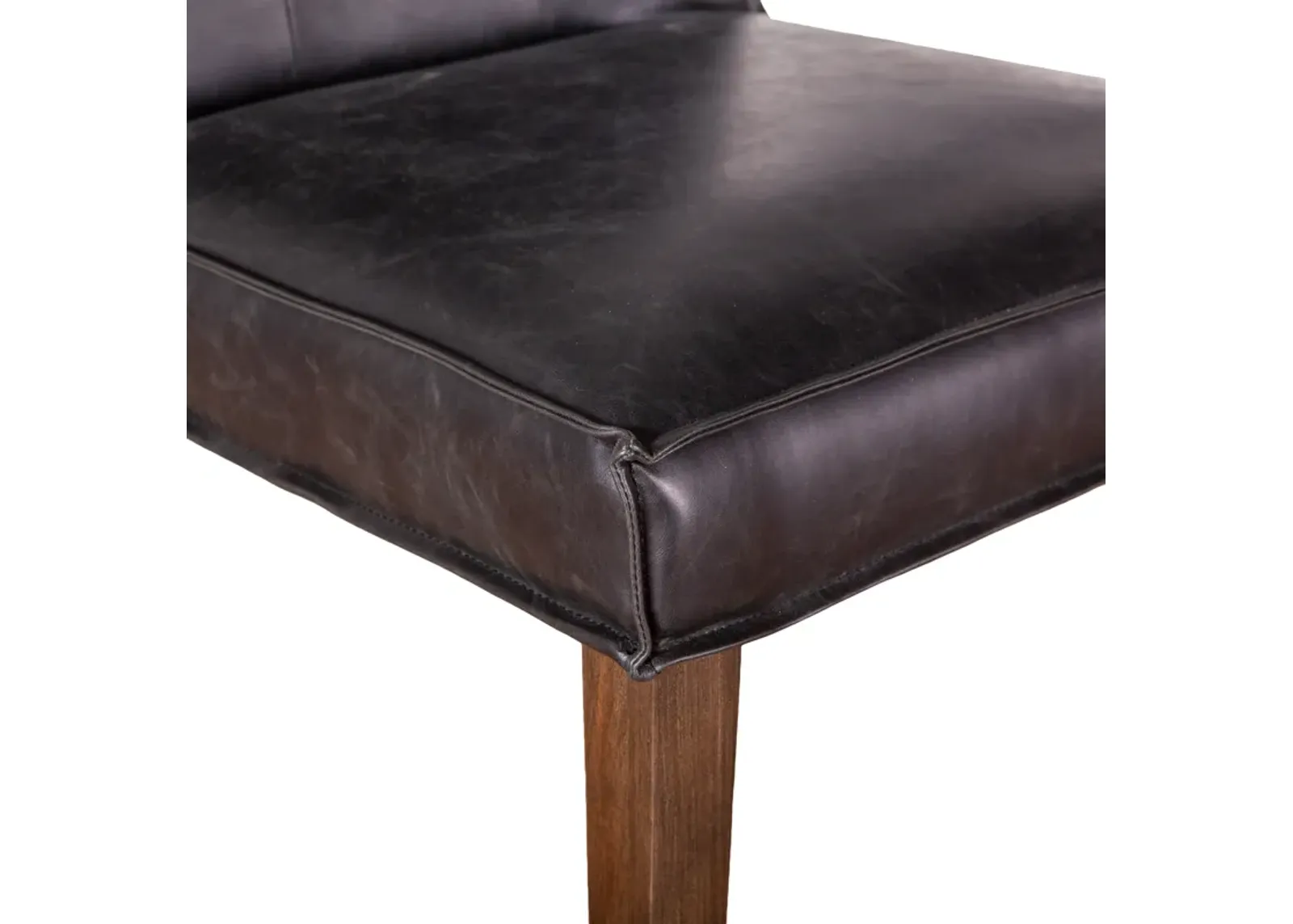 Home Trends Design Grosvenor Black Eco-Friendly Leather Dining Chair