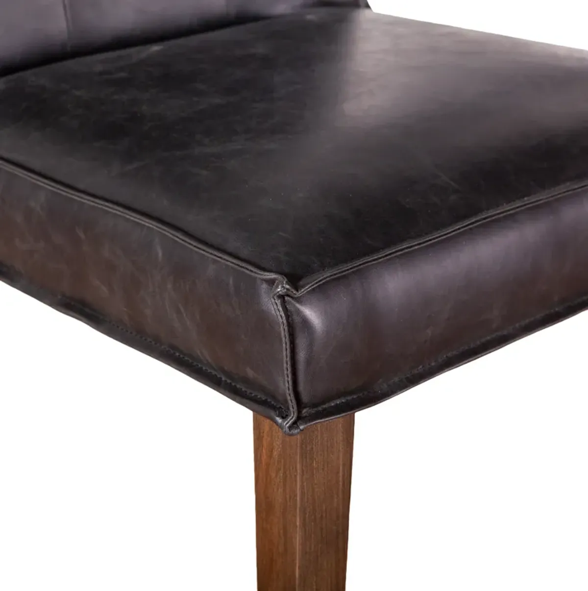 Home Trends Design Grosvenor Black Eco-Friendly Leather Dining Chair