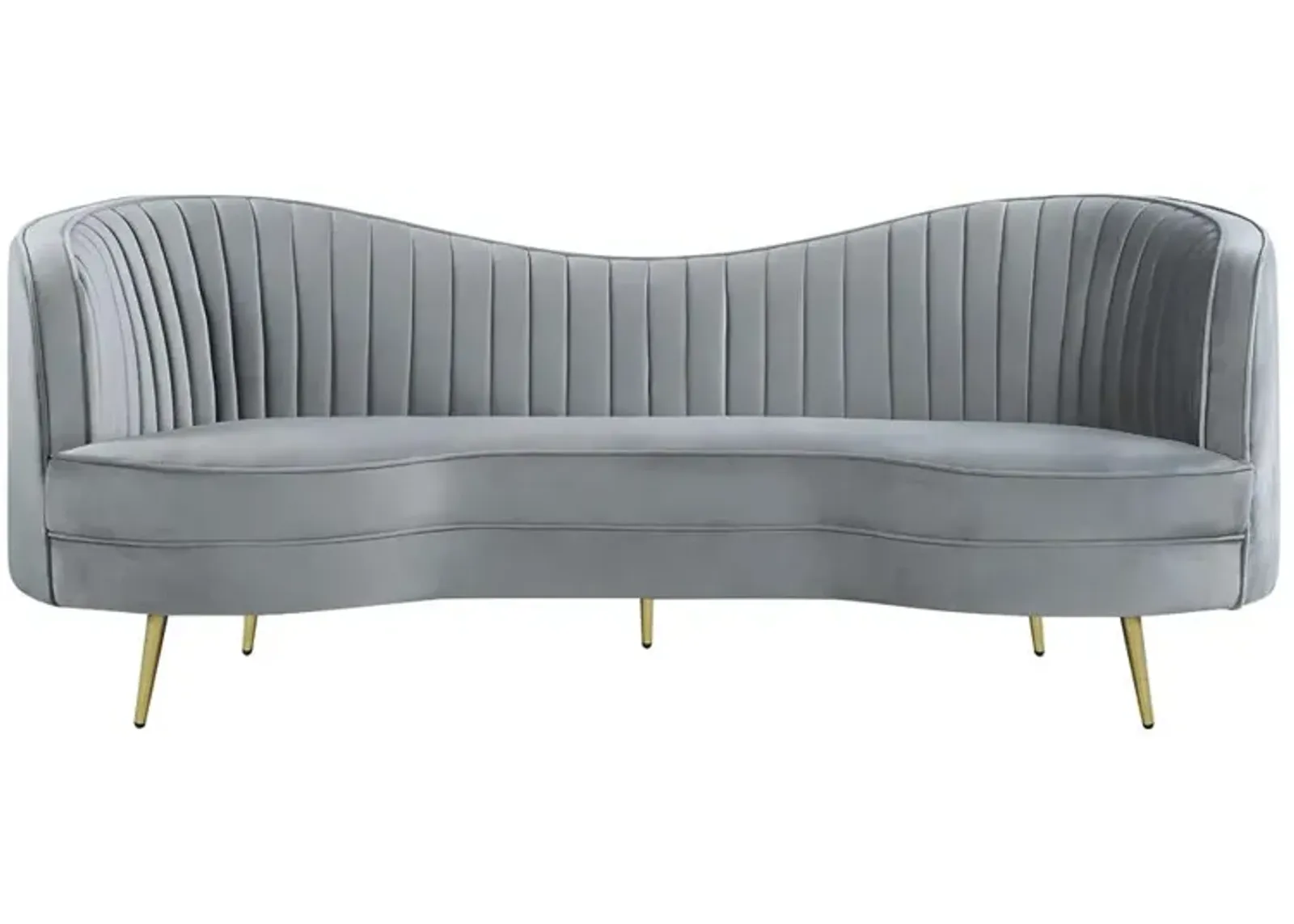 Coaster Sophia Upholstered Channel Tufted Sofa Grey