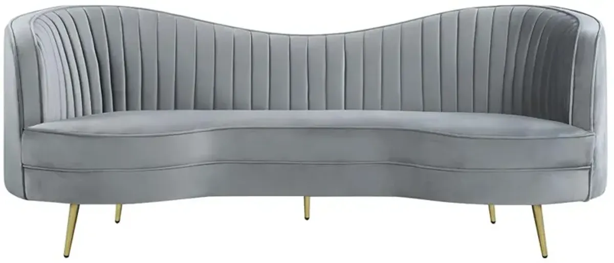 Coaster Sophia Upholstered Channel Tufted Sofa Grey