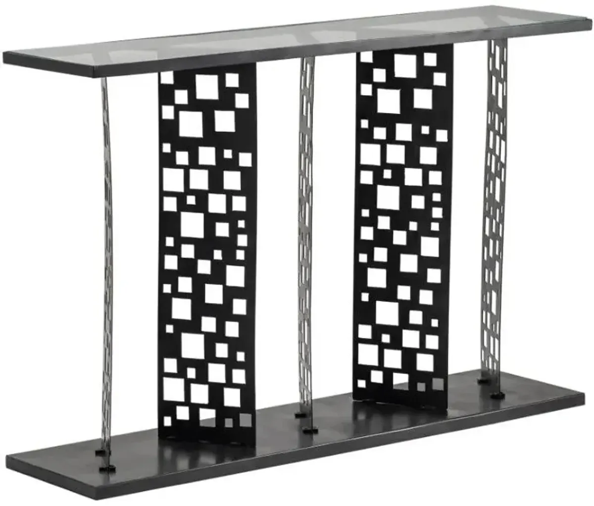 Crestview Skyline Black/Dark Gray Console Table