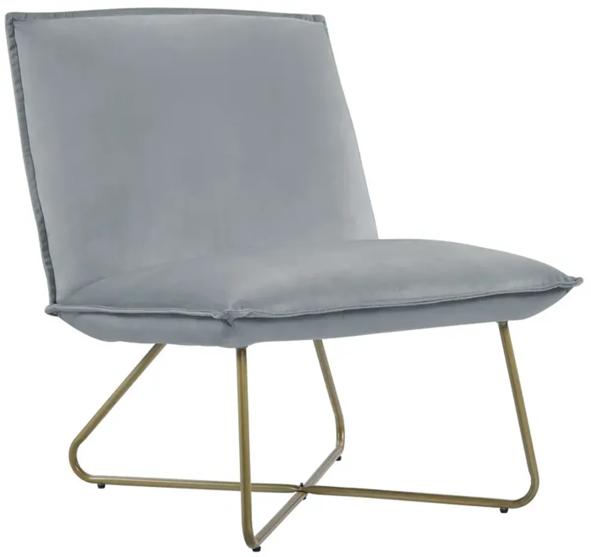 Linon Kelvin Light Gray Armless Chair