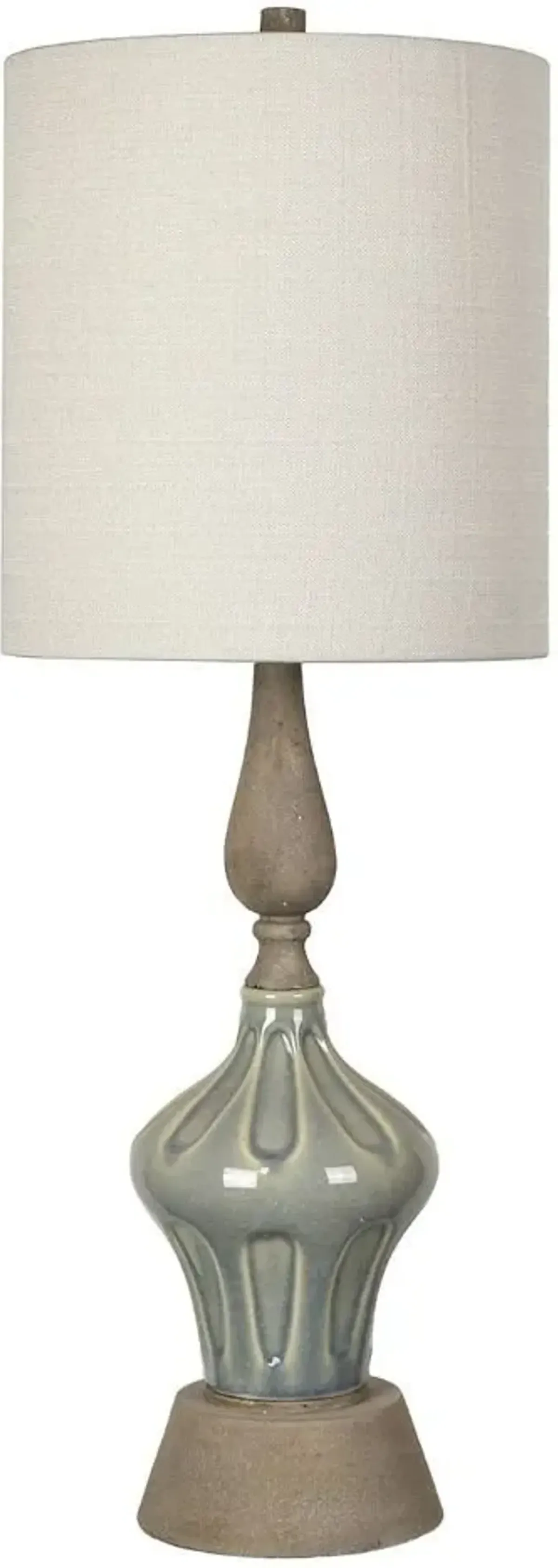 Crestview Soft Blue/Rust Marbella Table Lamp