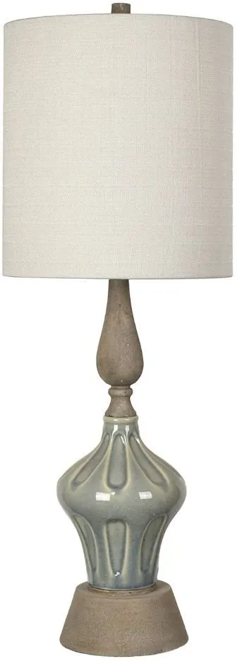 SOFT BLUE/RUST MARBELLA TABLE LAMP