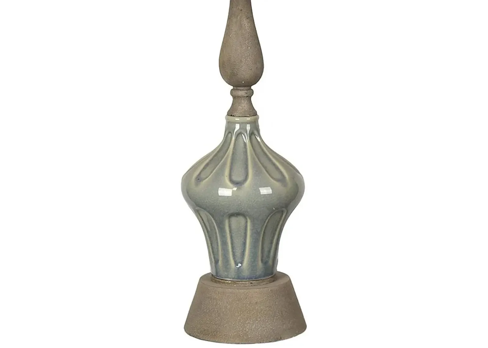 Crestview Soft Blue/Rust Marbella Table Lamp