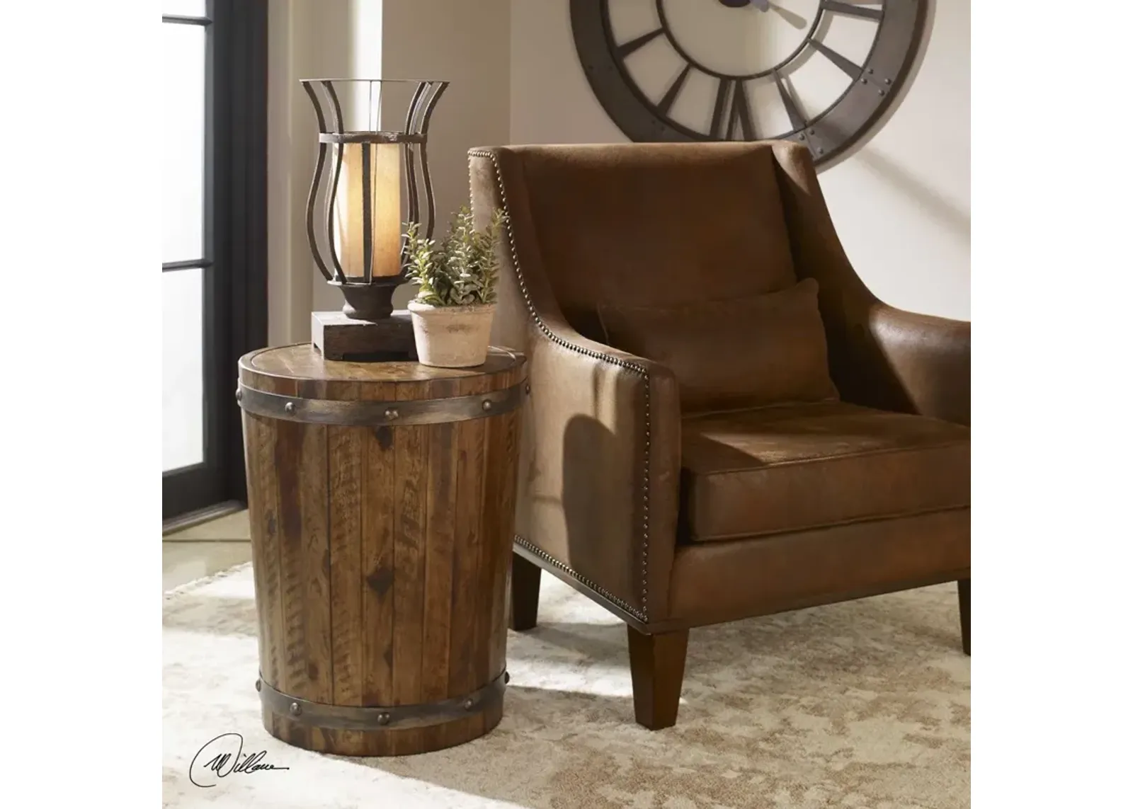 Uttermost Ceylon Walnut Accent Table