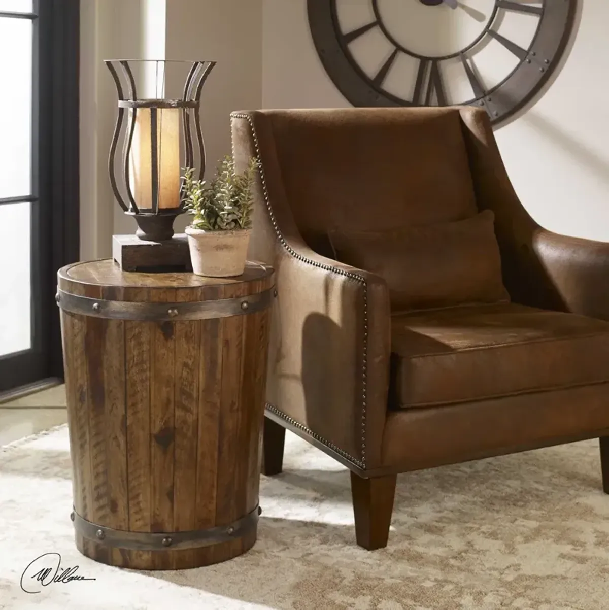 Uttermost Ceylon Walnut Accent Table