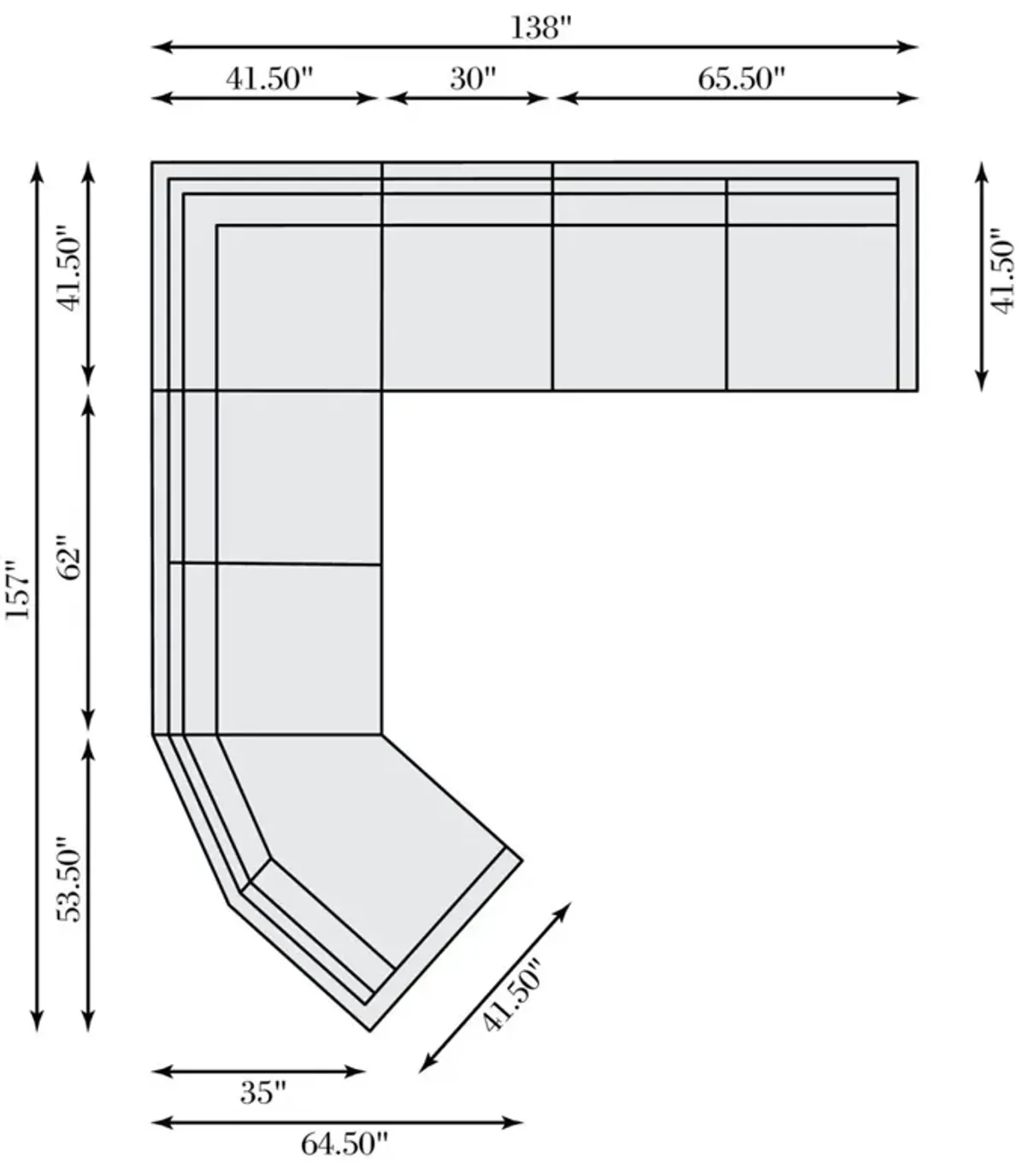 Bernhardt Avanni 5-Piece Outdoor Sectional