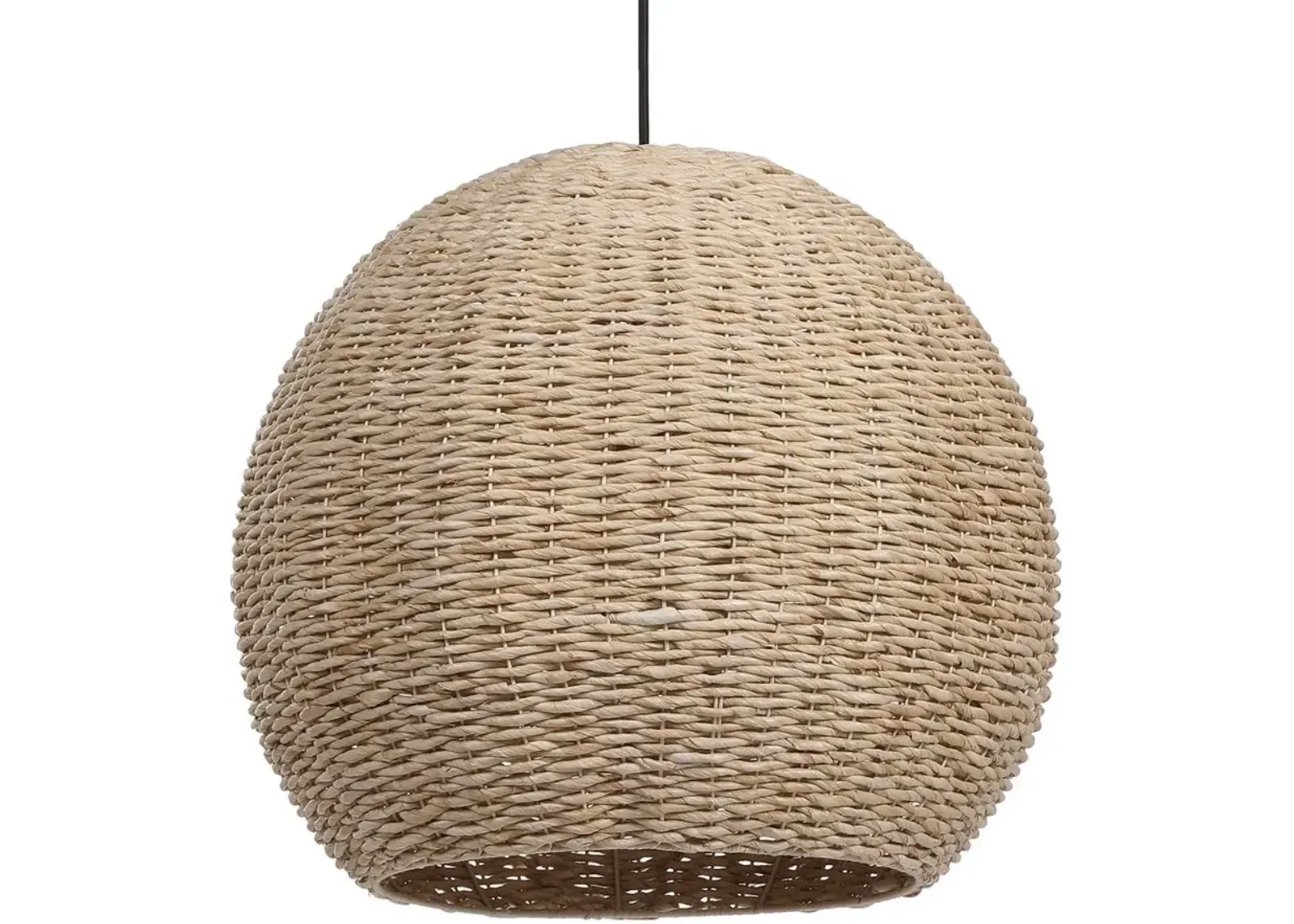 Uttermost Seagrass Antique Brass 1-Light Dome Pendant