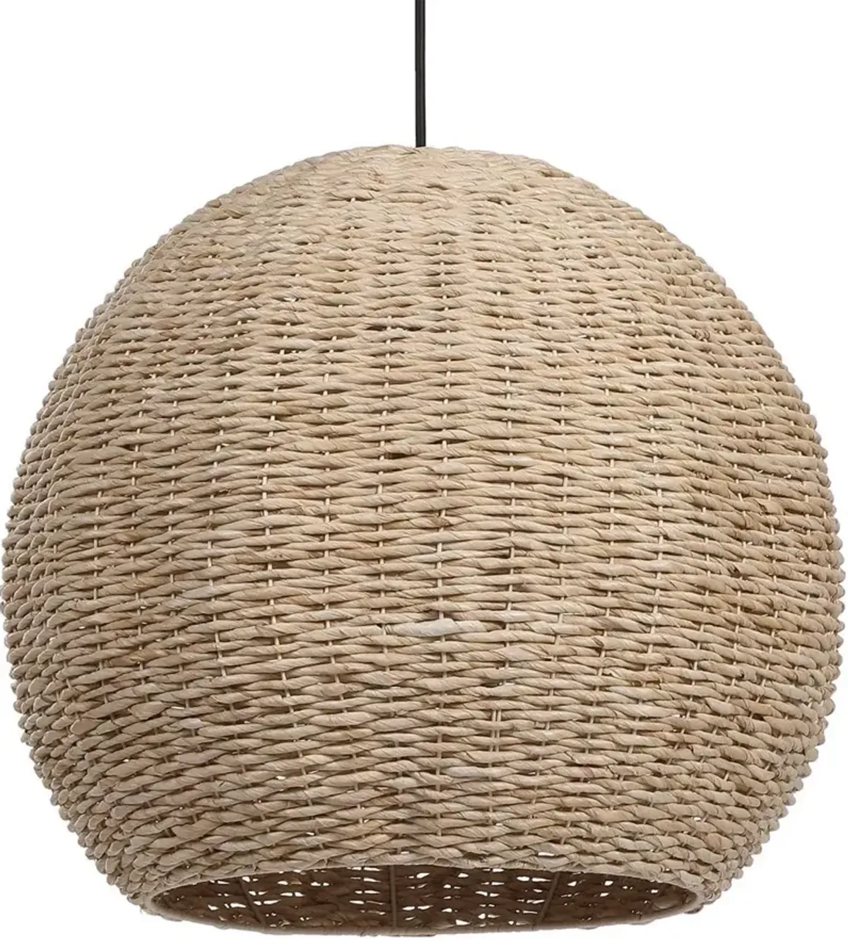 Uttermost Seagrass Antique Brass 1-Light Dome Pendant