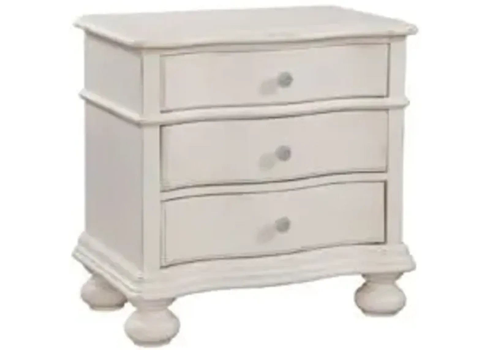 American Woodcrafters Rodanthe 3-Drawer Nightstand in Dove White