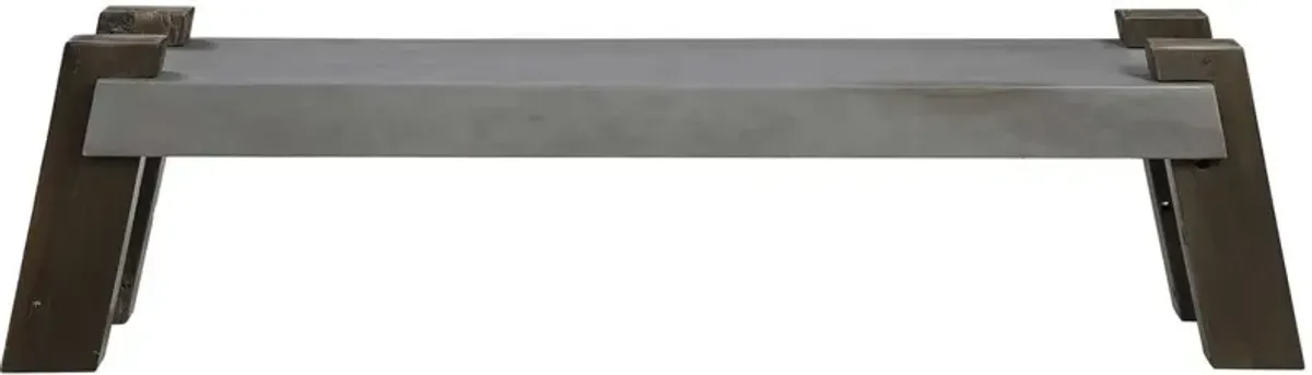 Uttermost Lavin Gray Industrial Concrete Bench