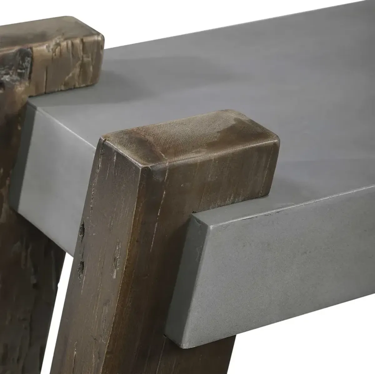 Uttermost Lavin Gray Industrial Concrete Bench