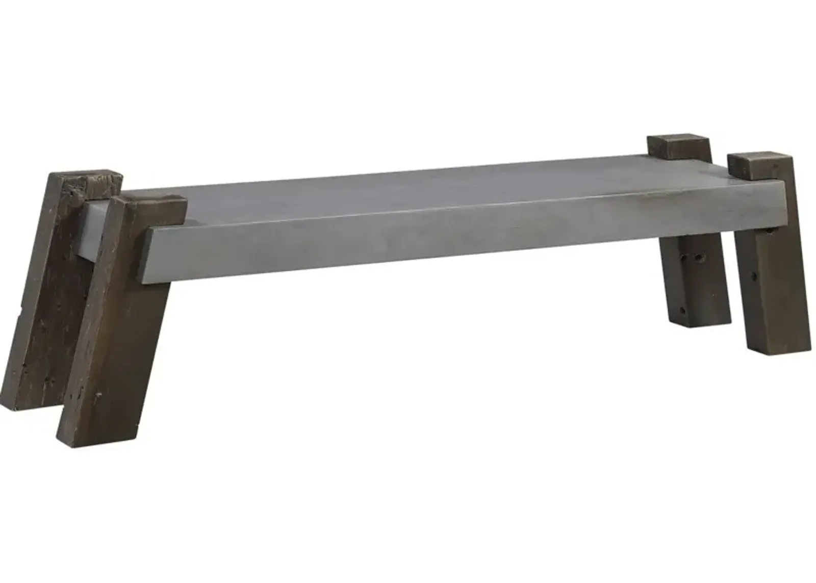 Uttermost Lavin Gray Industrial Concrete Bench