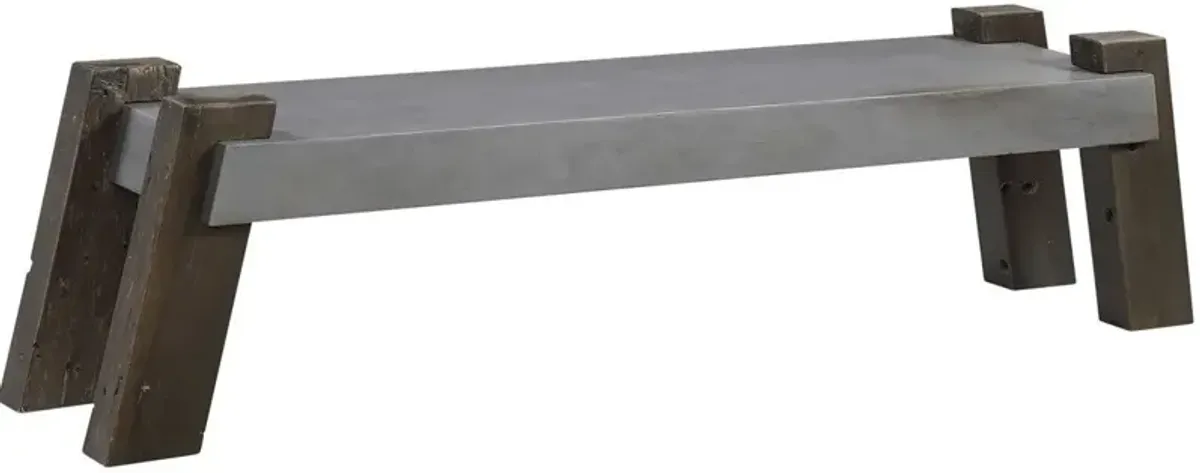 Uttermost Lavin Gray Industrial Concrete Bench