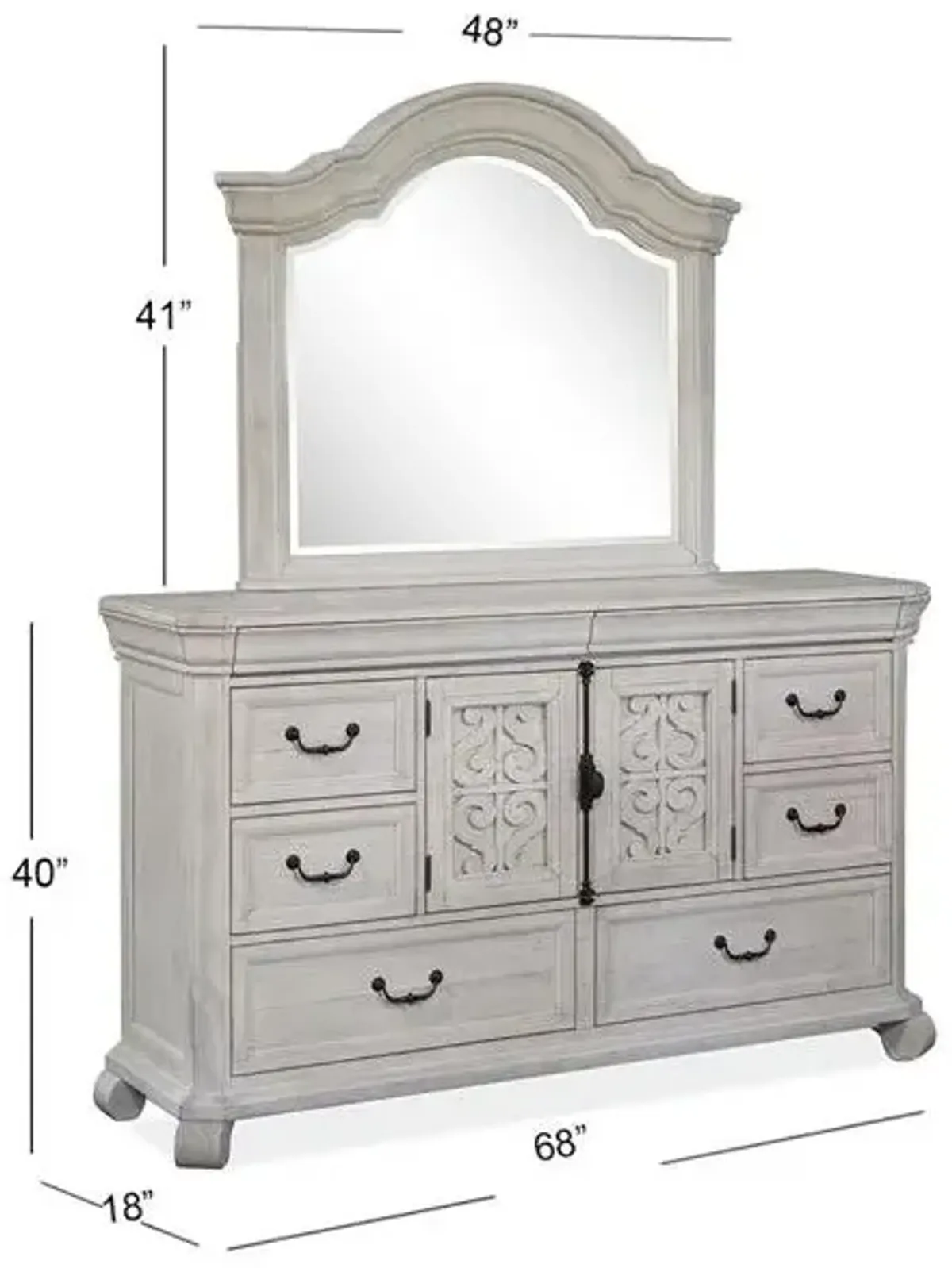 Magnussen Wood Shaped Mirror Bronwyn