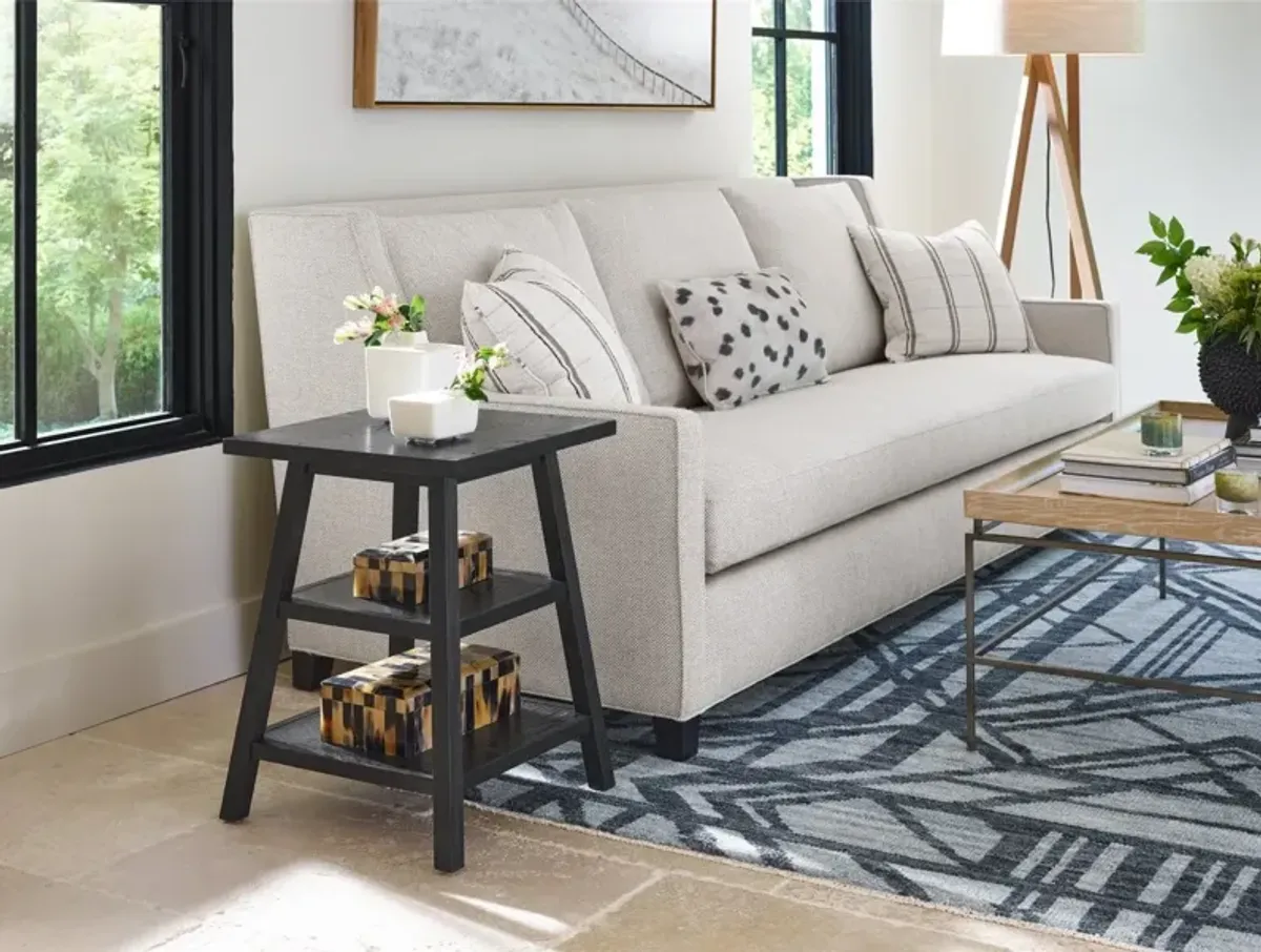 Universal Modern Farmhouse Black Square End Table