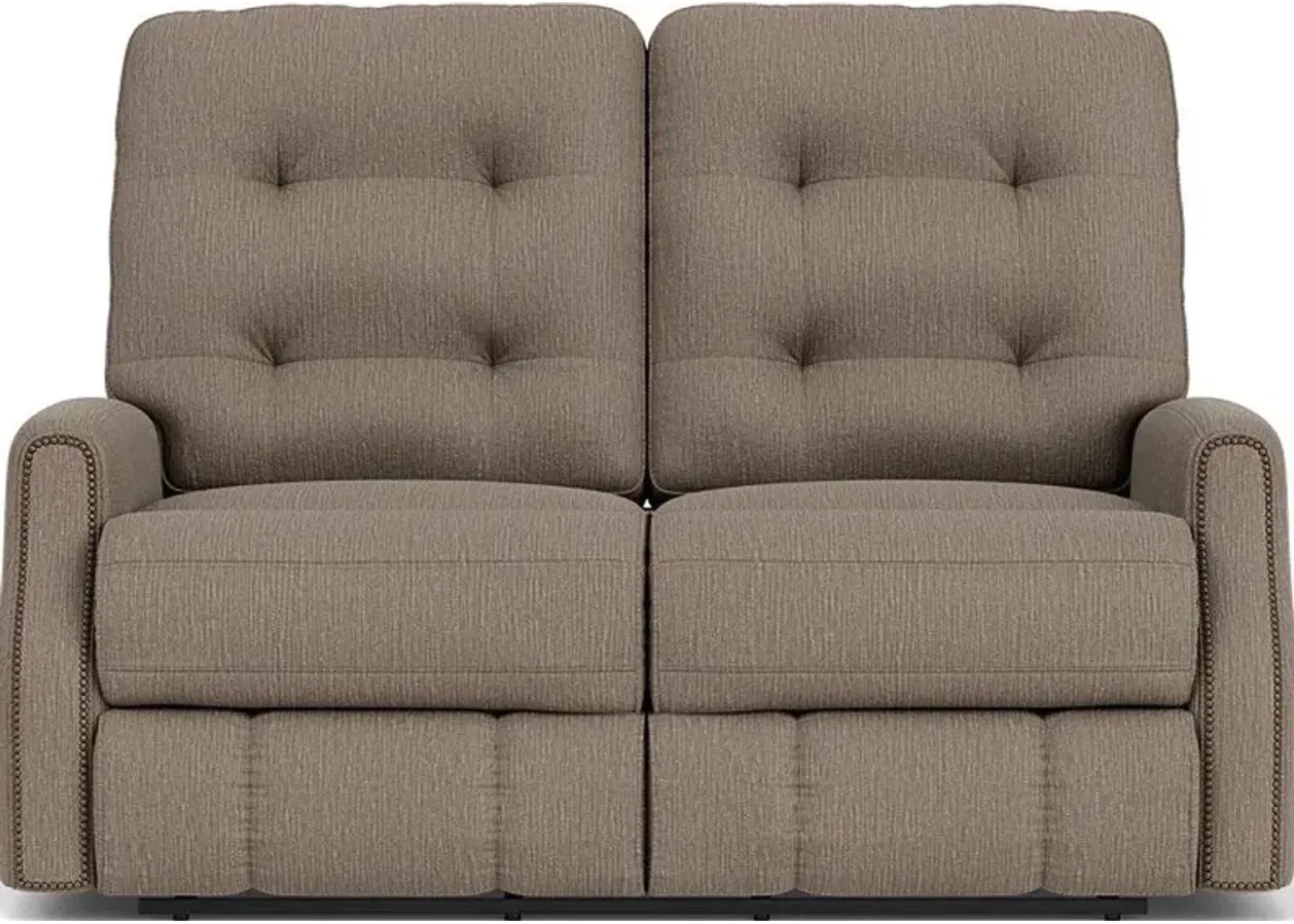 Flexsteel Devon Brown Pewter Reclining Loveseat