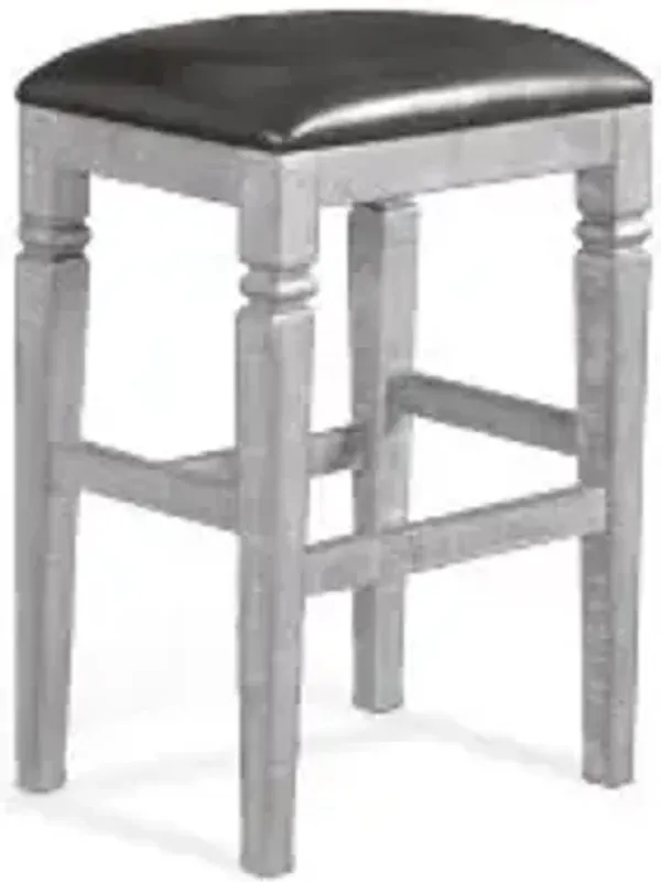 Sunny Designs Alpine Grey 30 Inch Stool with Cushioned Seat