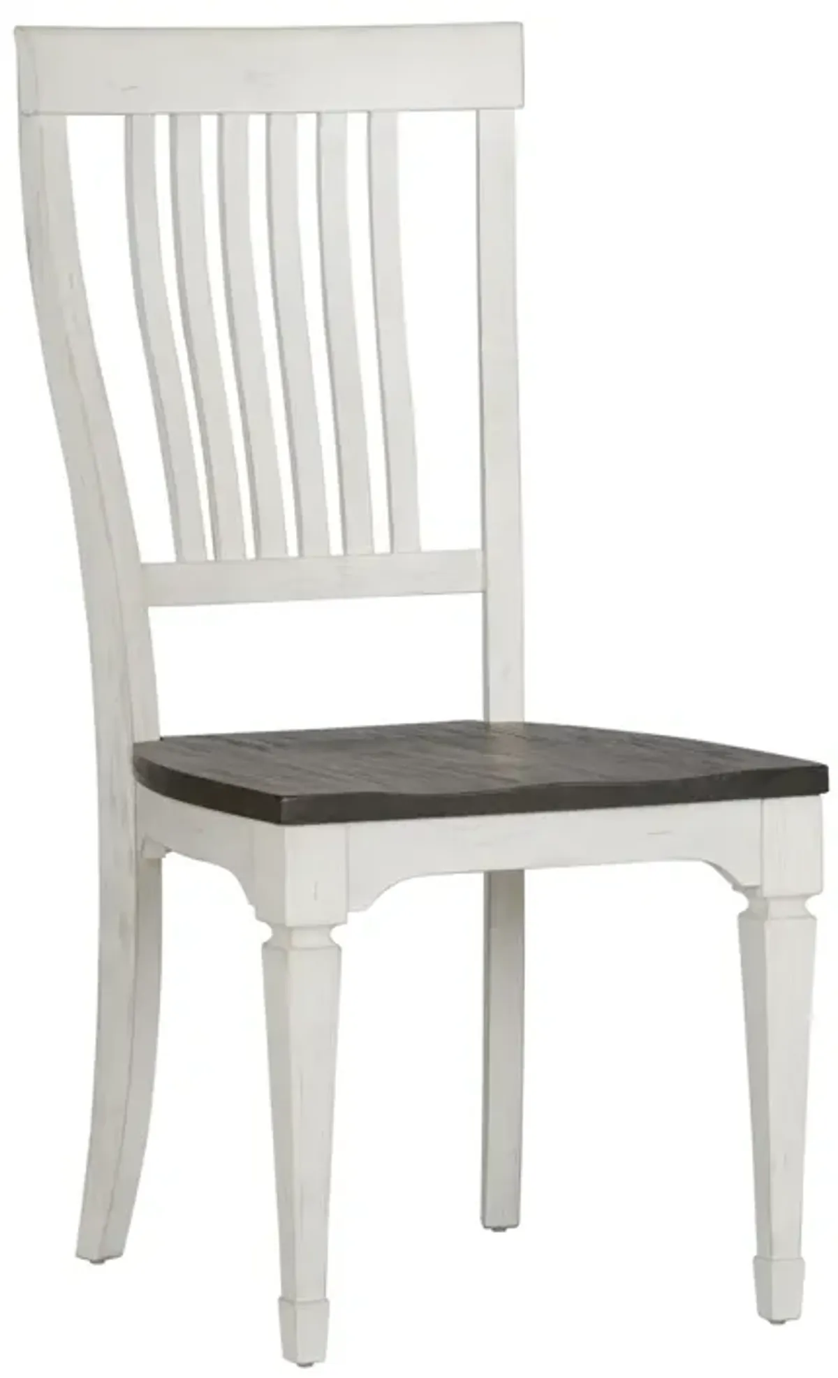 Liberty Furniture Allyson Park Wire Brushed White Slat Back Side Chair