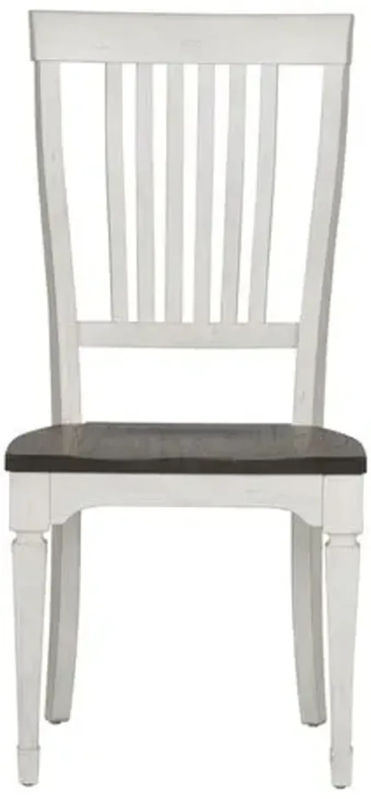 Liberty Furniture Allyson Park Wire Brushed White Slat Back Side Chair