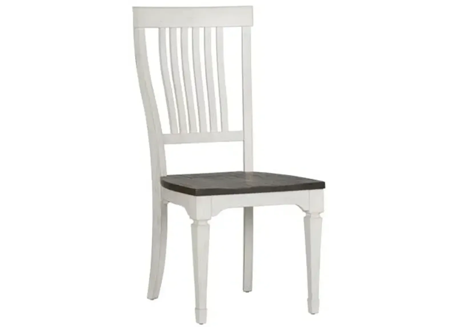 Liberty Furniture Allyson Park Wire Brushed White Slat Back Side Chair