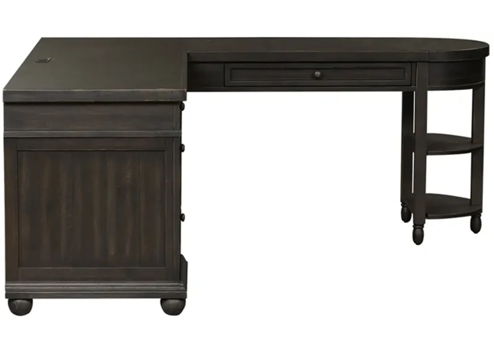 Liberty Furniture Chalkboard L-Shaped Desk Set with Hutch Harvest Home