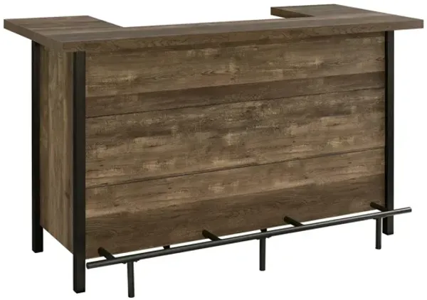 Coaster Bellemore Freestanding Home Bar Wine Cabinet Rustic Oak