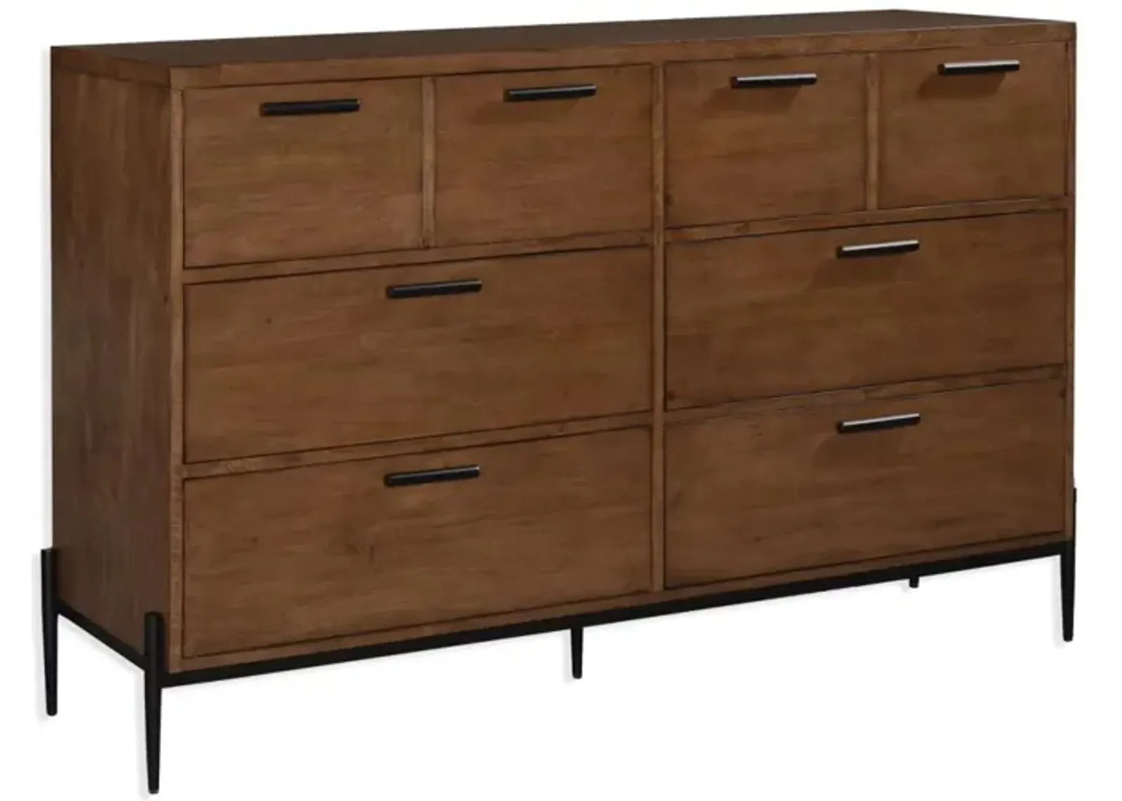 Noble Furniture Pacifica 6-Drawer Dresser in Tobacco Leaf Finish